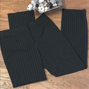 ANTONIO MELANI Charcoal Pinstripe Straight Leg Pants